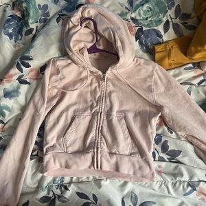 Pink PacSun cropped zip up